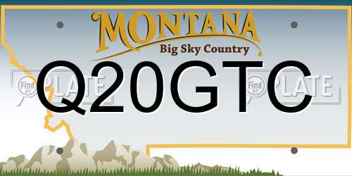 Q20GTC Montana License Plate