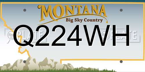 Q224WH Montana License Plate