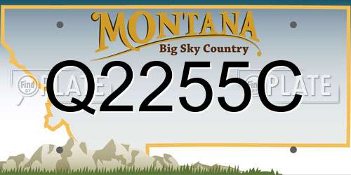 Q2255C Montana License Plate