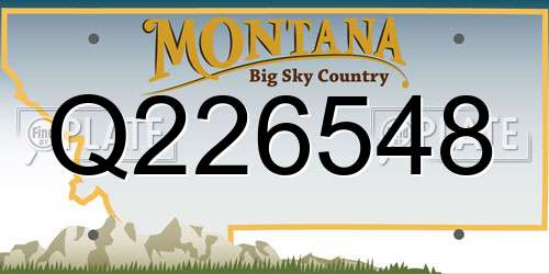 Q226548 Montana License Plate