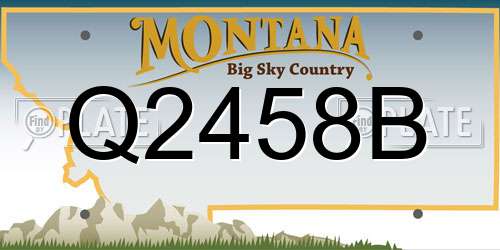 Q2458B Montana License Plate