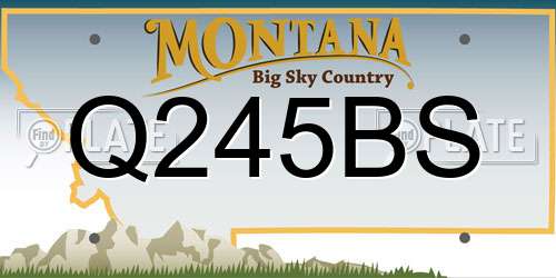 Q245BS Montana License Plate