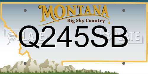 Q245SB Montana License Plate