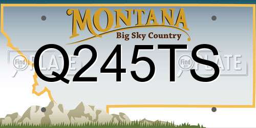 Q245TS Montana License Plate