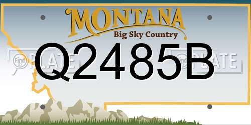 Q2485B Montana License Plate