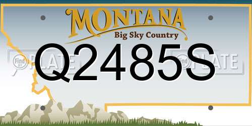 Q2485S Montana License Plate