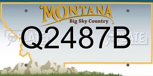 Q2487B Montana License Plate