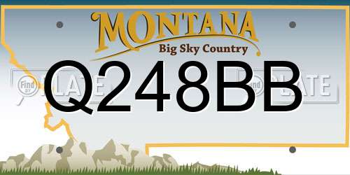 Q248BB Montana License Plate