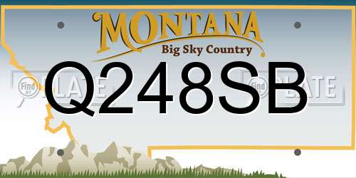 Q248SB Montana License Plate