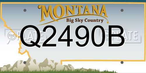 Q2490B Montana License Plate