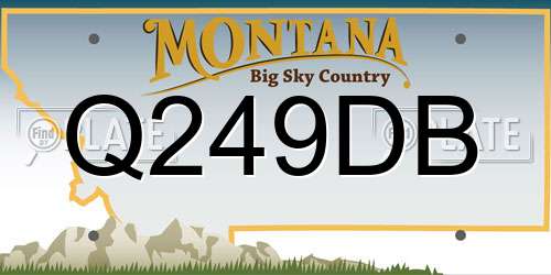 Q249DB Montana License Plate