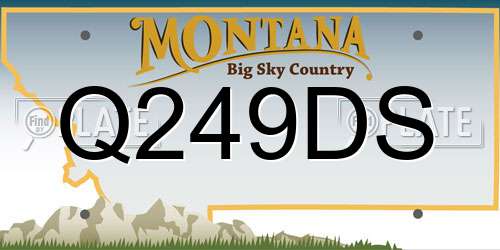 Q249DS Montana License Plate