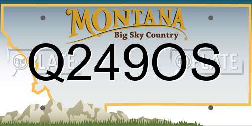 Q249OS Montana License Plate