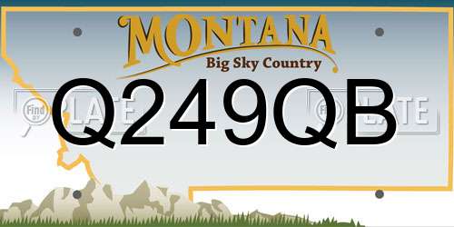 Q249QB Montana License Plate