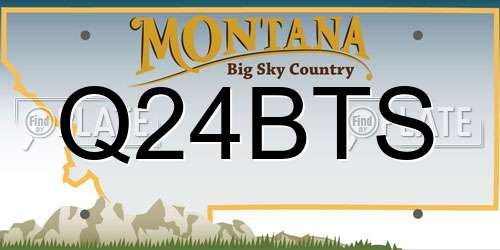 Q24BTS Montana License Plate