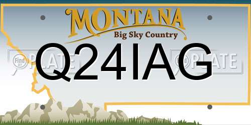 Q24IAG Montana License Plate