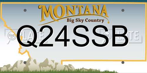 Q24SSB Montana License Plate