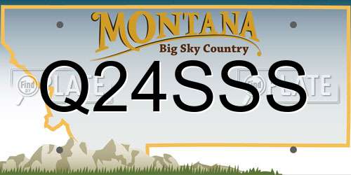 Q24SSS Montana License Plate