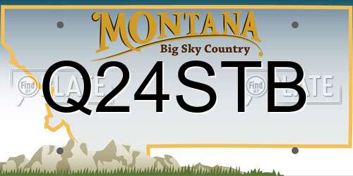 Q24STB Montana License Plate