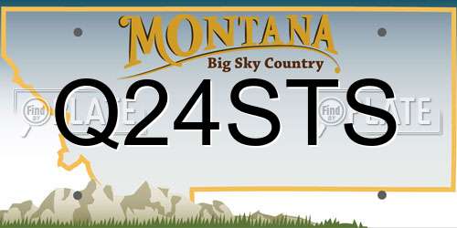 Q24STS Montana License Plate