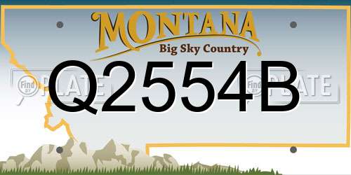 Q2554B Montana License Plate