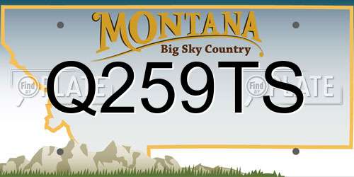 Q259TS Montana License Plate
