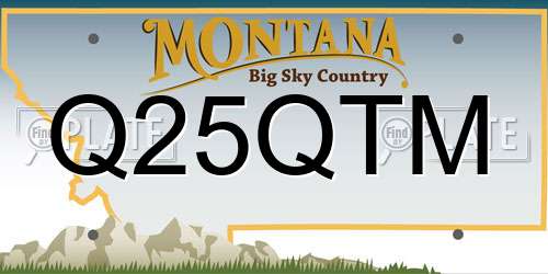 Q25QTM Montana License Plate