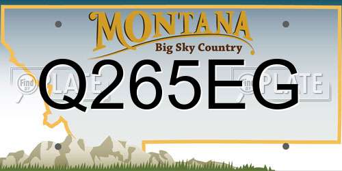 Q265EG Montana License Plate