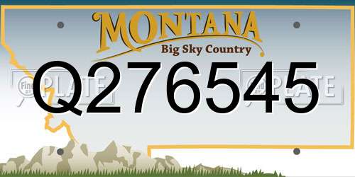 Q276545 Montana License Plate