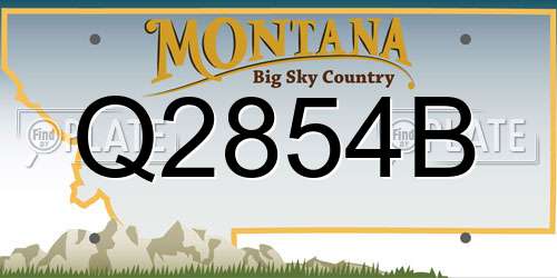 Q2854B Montana License Plate