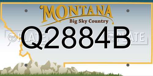 Q2884B Montana License Plate