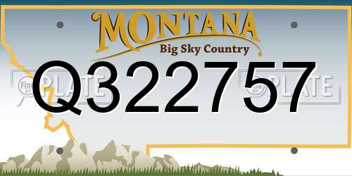 Q322757 Montana License Plate