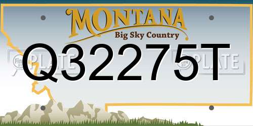 Q32275T Montana License Plate