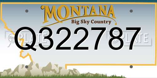 Q322787 Montana License Plate