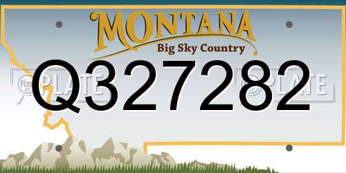Q327282 Montana License Plate