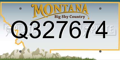 Q327674 Montana License Plate