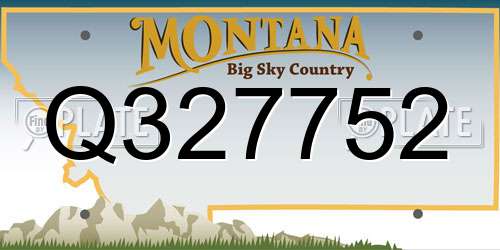Q327752 Montana License Plate
