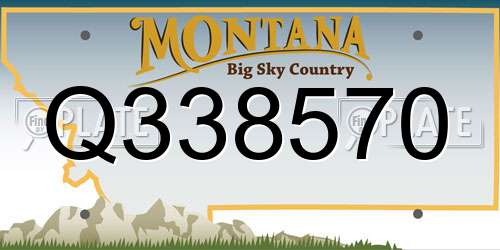 Q338570 Montana License Plate