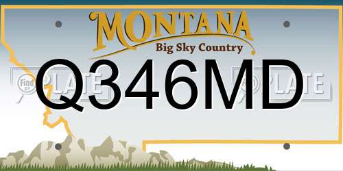 Q346MD Montana License Plate