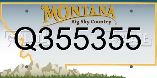 Q355355 Montana License Plate