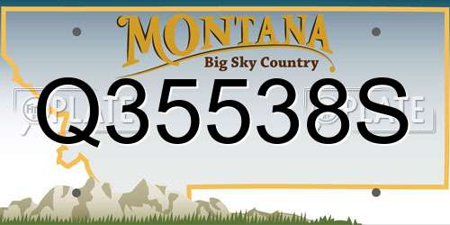 Q35538S Montana License Plate
