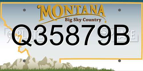 Q35879B Montana License Plate