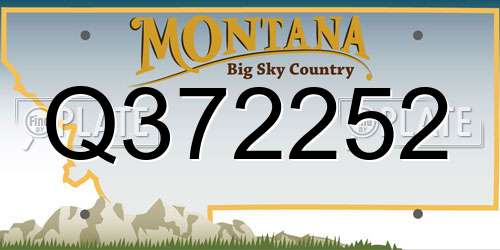 Q372252 Montana License Plate