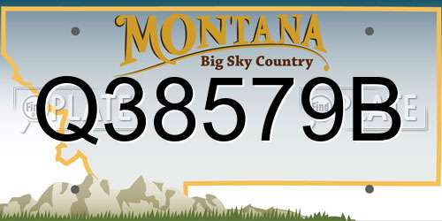 Q38579B Montana License Plate