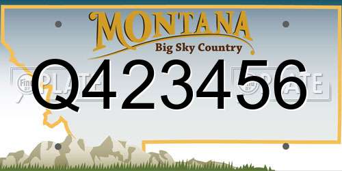 Q423456 Montana License Plate