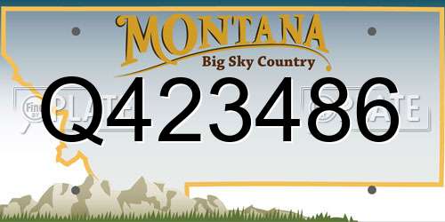 Q423486 Montana License Plate