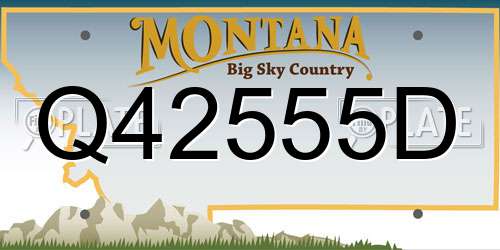 Q42555D Montana License Plate