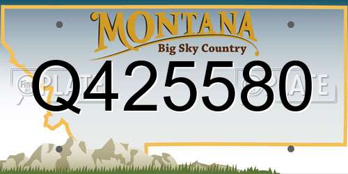 Q425580 Montana License Plate