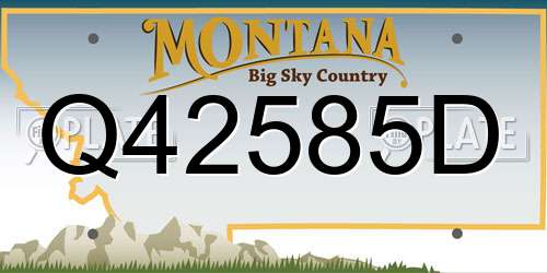 Q42585D Montana License Plate