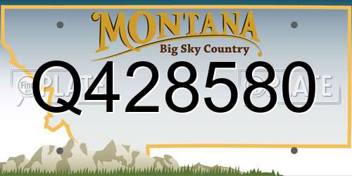 Q428580 Montana License Plate